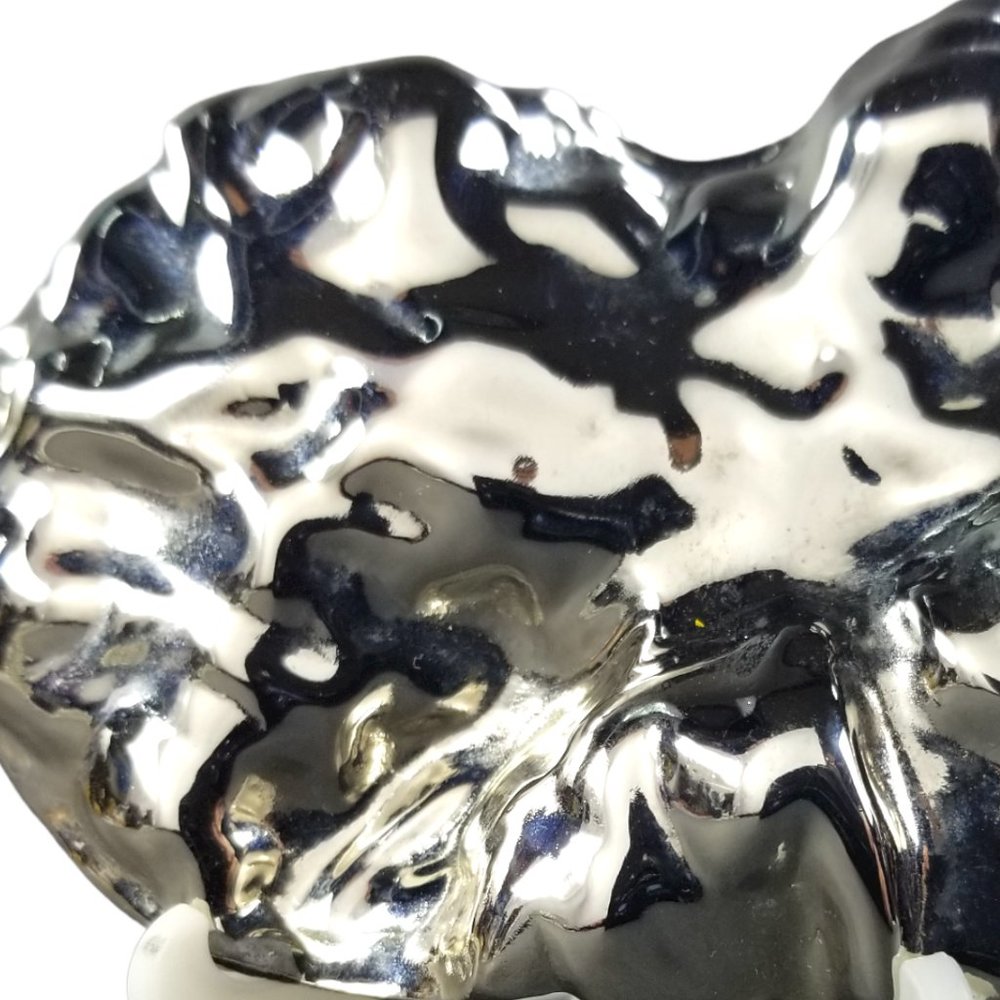 Charmant Brutalist Women's Belt Buckle Polished Lucky Silver Nugget 80s Design - Picture 6 of 6